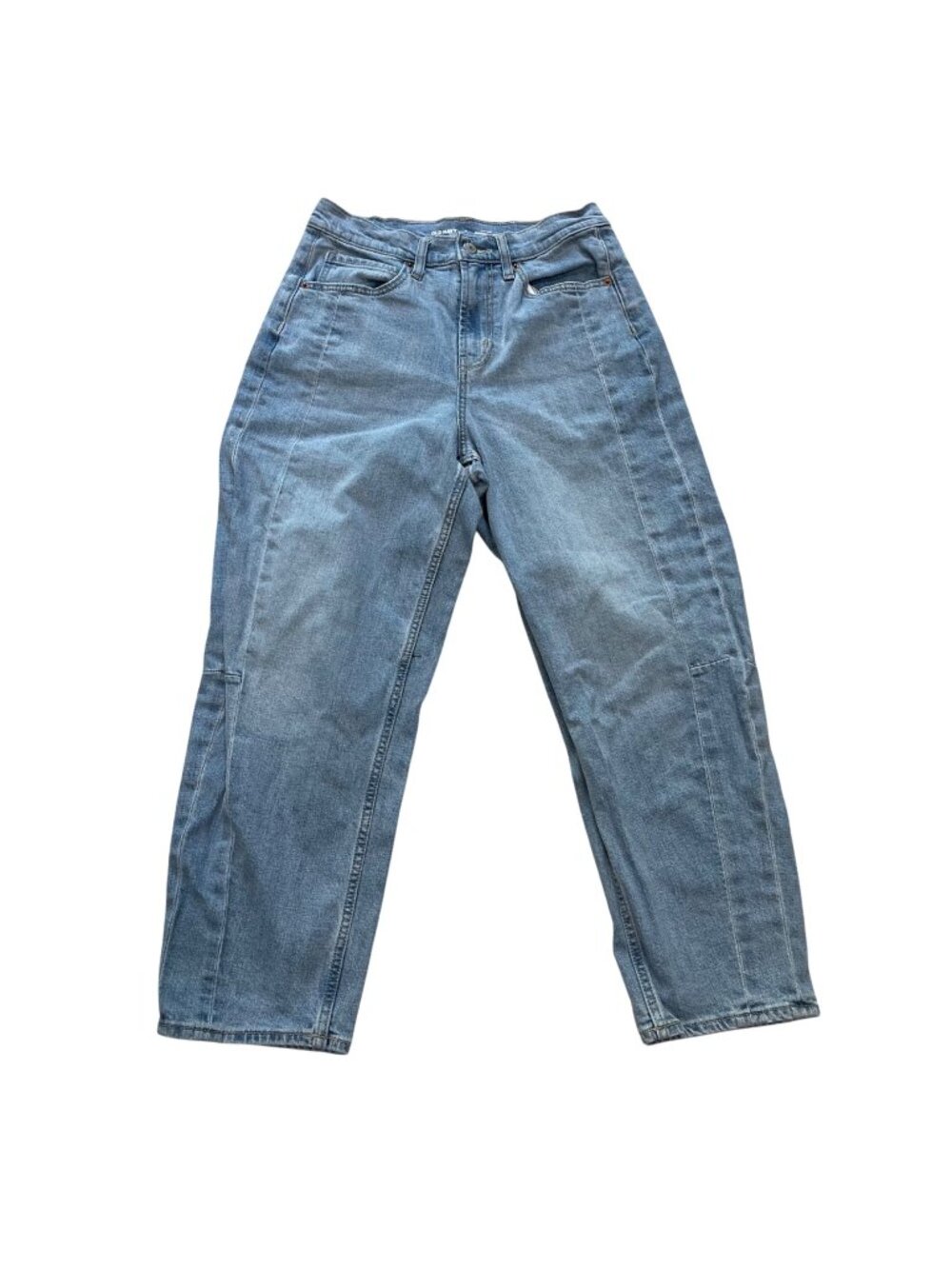 Old Navy High-Waisted Barrel Ankle Jeans Women's Size 4 Isla Color Denim